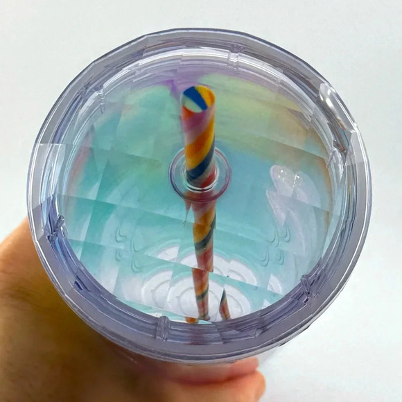 2021 STARBUCKS 24 Oz. Acrylic VENTI Cold Cup Tumbler RAINBOW KALEIDOSCOPE - Picture 7 of 9